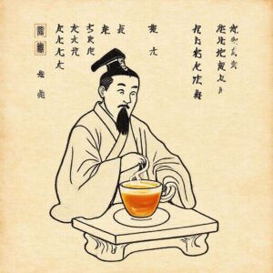 Vychutnání sypaného čaje s Lu Yuem