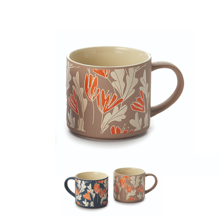 31234-1.jpg HRNEK BÉŽOVÝ KVĚTINOVÝ MOTIV - Obrázek 1